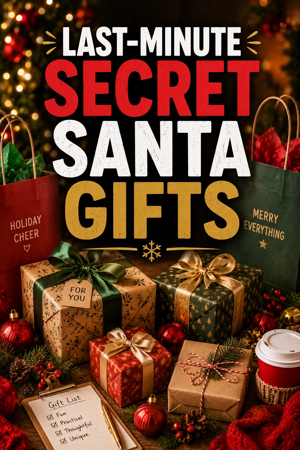 Last-Minute Secret Santa Gifts: Good Options When Time Is Out