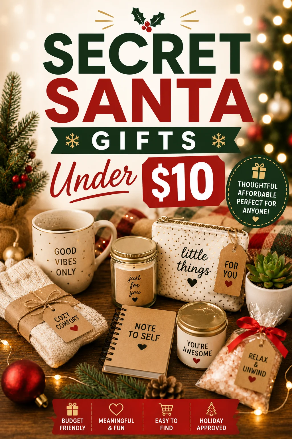 Secret Santa Gifts Under $10: More Room, More Options