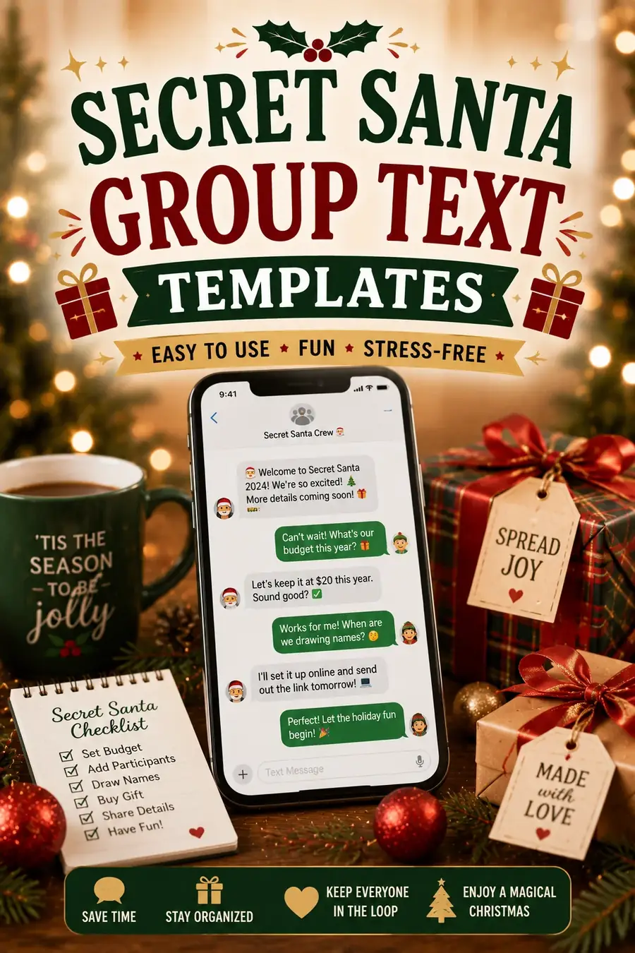 Secret Santa Message Templates: Invites, Reminders & More