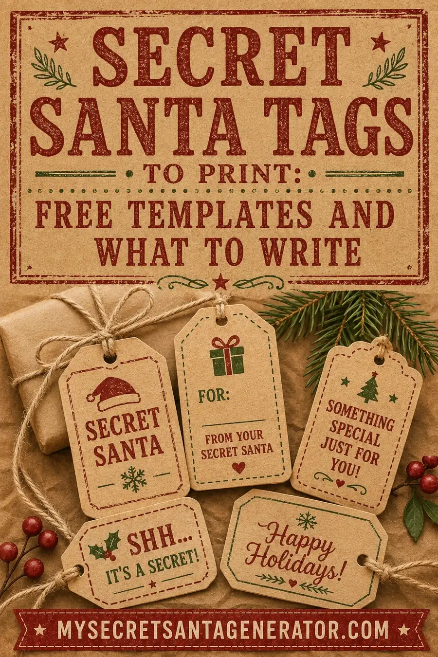 Secret Santa Tags to Print: Free Templates and What to Write